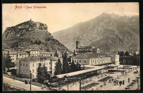 AK Arco, Neue Promenade mit Kirche