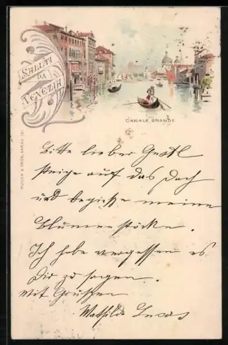 Lithographie Venezia, Canale Grande