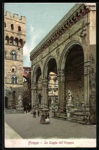 Künstler-AK Firenze, La Loggia dell Orgagna