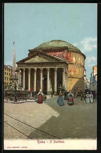 Lithographie Roma, Il Pantheon