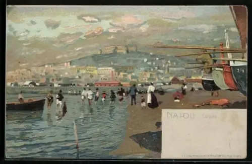 Künstler-AK Napoli, Carmine, Partie am Strand