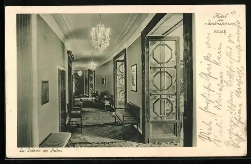 AK Rome, Hotel des Ambassadeurs, La Galerie des Salons