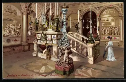 Lithographie Padova, Basilica di S. Antonio, Cappelle de Chiesa del Santo