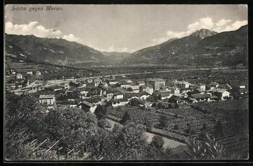 AK Lana, Ortsansicht gegen Meran