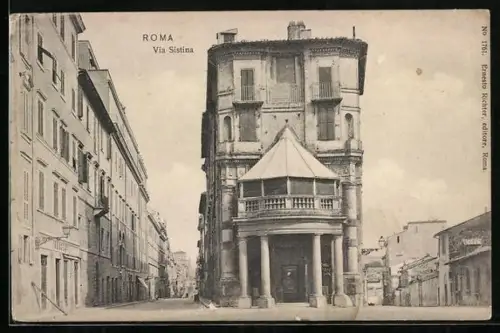 AK Roma, Häuser in der Via Sistina