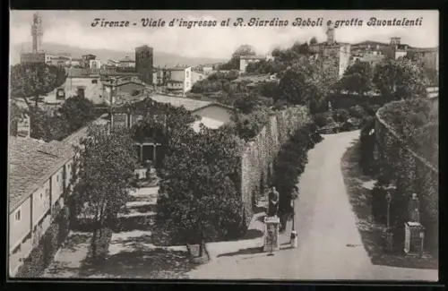 AK Firenze, Viale d`ingresso al R. Giardino Boboli e grotta Buontalenti
