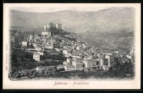 AK Subiaco, Panoramablick auf den Ort