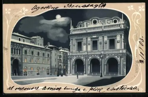 Lithographie Brescia, Piazza del Comune