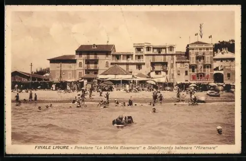 AK Finale Ligure, Hotel-Pensione La Villetta Rivamare e Stabilimento balneare Miramare
