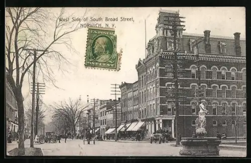 AK Norwich, NY, West Side of South Broad Street