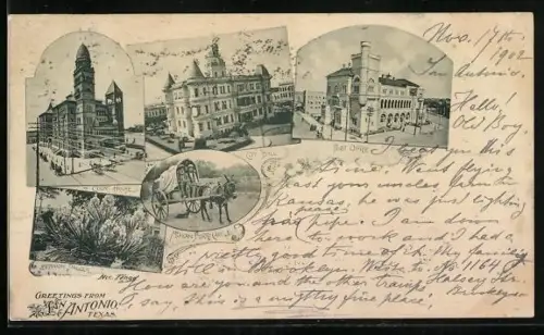 AK San Antonio, TX, Court House, City Hall, Mexican Burro Chart