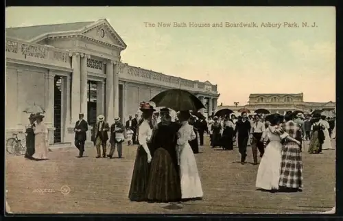AK Ashbury Park, NJ, The New Bath Houses and Boardwalk