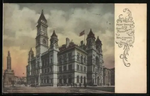 AK Baltimore, MD, Post Office and Battle Monument