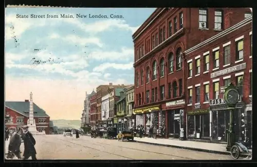 AK New London, CT, State Street from Main