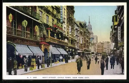 AK New York, NY, Mott Street, China Town