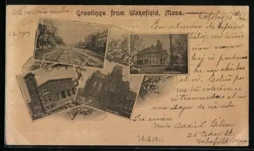 AK Wakefield, MA, High School, Town Hall, Main Street
