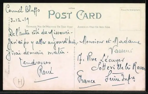 AK Council Bluffs, IA, Broadway with Revere Hotel