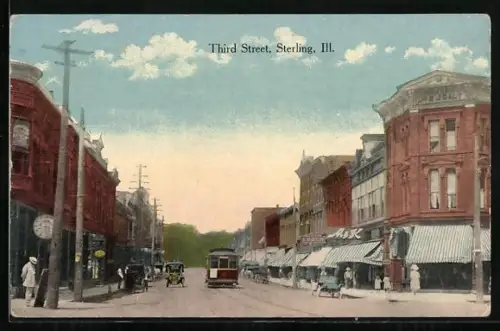 AK Sterlin, IL, Third Street, tramway