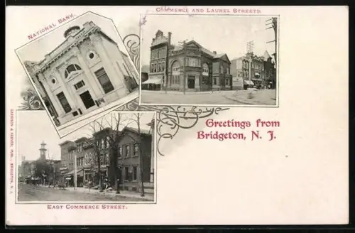 AK Bridgeton, NJ, Commerce and Laurel Streets, National Bank, East Commerce Street