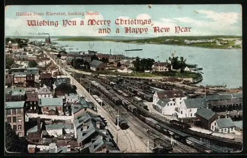 AK Halifax, View of the city from Elevator, looking North, railway tracks