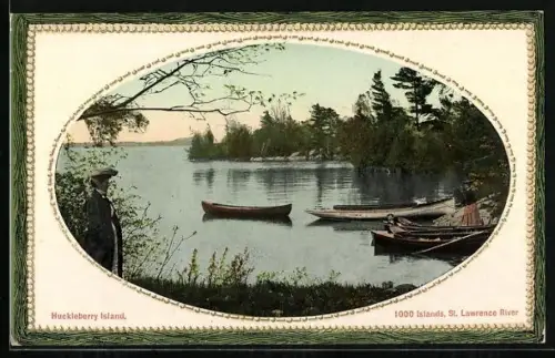 AK Huckleberry Island /St. Lawrence River, 1000 Islands, landing point of Huckleberry Island