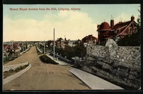 AK Calgary /Alberta, Mount Royal Avenue from the Hill
