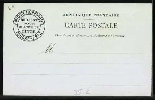 AK Amidon Hoffmann, Le Brillant Hoffmann, La Poudre de Riz Pure, Les Chateau de la Loire, Usse, Reklame