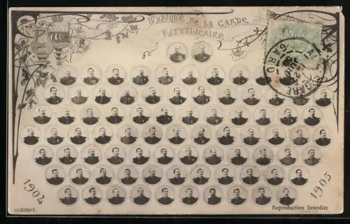 AK Musique de la Garde Républicaine, Mitglieder des französischen Militärorchesters im Porträt
