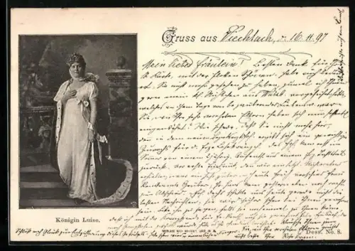 AK Ganzportrait Königin Luise von Preussen