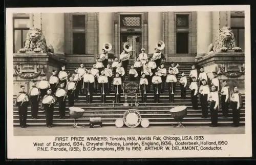 AK Group picture Vancouver Boys Band, Conductor Arthur W. Delamont