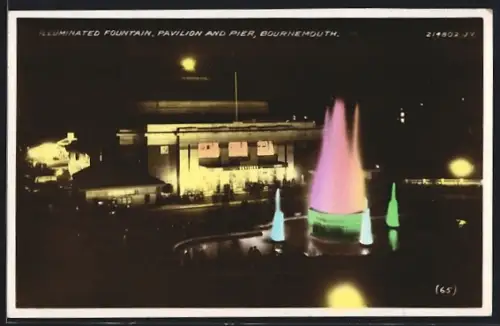 AK Bournemouth, Illuminated Fountain, Pavillon and Pier