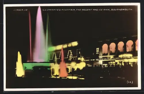 AK Bournemouth, Illuminated Fountain, The Regent and Ice Rink