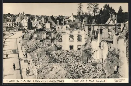 AK Chatillon-s-Seine /Côte-d`Or, Rue de L`Isle droite 1940, Innenansicht