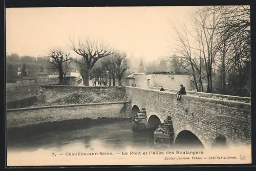 AK Chatillon-sur-Seine, Le Pont e tl`Allée des Boulangers