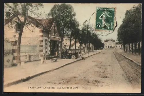AK Châtillon-sur-Seine, Avenue de la Gare