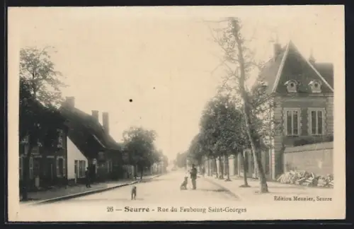 AK Seurre, Rue du Faubourg Saint-Georges, Strassenpartie