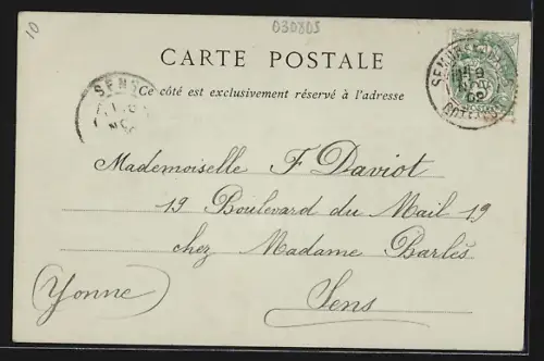 AK Semur, La Rue de la Liberté, Strassenpartie