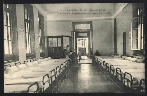 AK Châtillon-sur-Seine /Côte-d`Or, Colonie du Xe Arrondissement de Paris, Le Dortoir