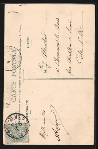 AK Recey-sur-Ource, Avenue de la Gare