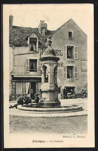 AK Flavigny, La Fontaine