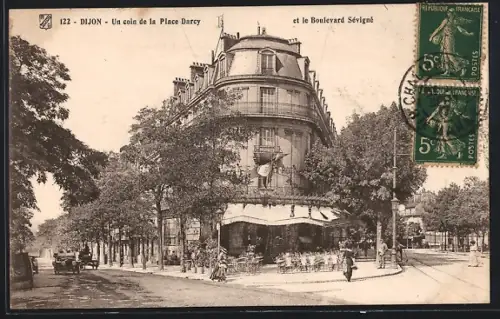 AK Dijon, Un coin de la Place Darcy et le Boulevard Sévigné