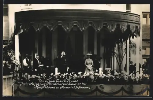 AK Bristol, The Royal Visit to Bristol, Their Majesties arrival at the King Edward VII. Memorial Infirmary