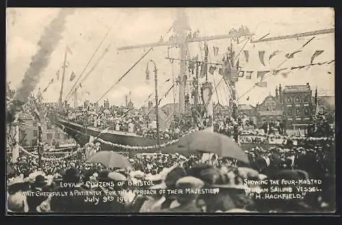 AK Bristol, The four-masted German sailing vessel H. Hackfield 1908
