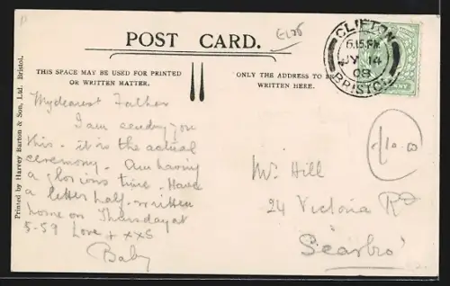 AK Avonmouth, Visit of T. M. The King and Queen to open the Royal Edward Dock 1908