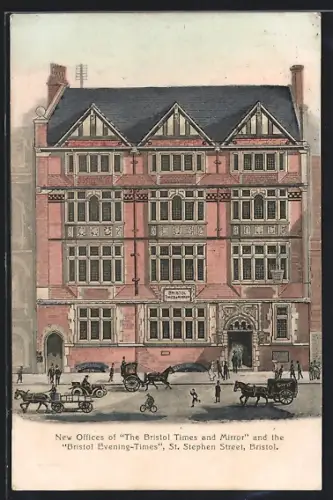 AK Bristol, St. Stephen Street, New Offices of the Bristol Times and Mirror and the Bristol Evening Times