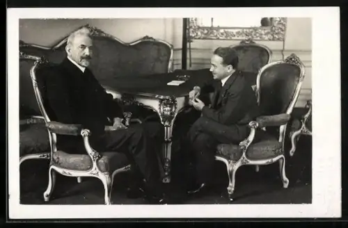 Foto-AK Erzherzog Eugen von Österreich mit Bundeskanzler Dollfuss