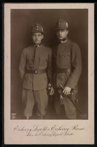 AK Erzherzog Leopold und Erzherzog Rainer, Söhne des Erzherzog Leopold Salvator