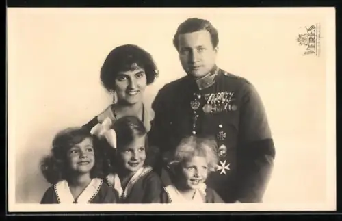 AK Erzherzog Josef Franz von Österreich mit seiner Frau und Kindern