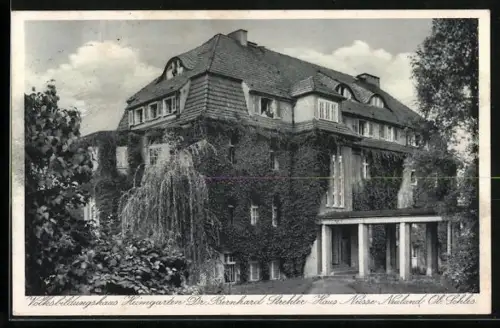 AK Neisse-Neuland, Volksbuldungshaus Heimgarten, Dr. Bernhard Strehler-Haus