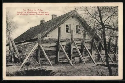 AK Wissowatten, Gutshof in dem sich ein russischer Oberst verschanzt hatte